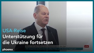 USAReise Statement von Bundeskanzler Olaf Scholz [upl. by Armbruster]