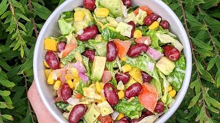 Salade Mexicaine  La MEILLEURE VINAIGRETTE pour les salades [upl. by Cila532]