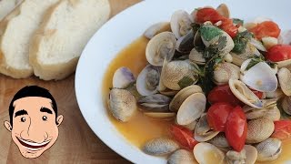 STEAMED CLAMS RECIPE  Vongole Recipe  Italian Recipes [upl. by Schuman]