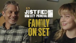 Justified City Primeval  Shaping the Season On Set with the Olyphant Family [upl. by Esened]