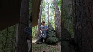 🏕️ Gemütliches Lager mit NVA Zeltbahn  bushcraft waldläufer waldliebe [upl. by Enoek]