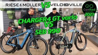 Riese amp Müller Charger4 GT vario VS Velo de Ville SEB 990 [upl. by Arraet]