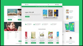 Create A Responsive Online Book Store Website Design Using HTML  CSS  JavaScript  Step By Step [upl. by Annaiv]