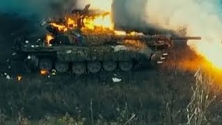 Ukrainian Tanks Obliterate Russian APC at PointBlank Range [upl. by Christyna710]