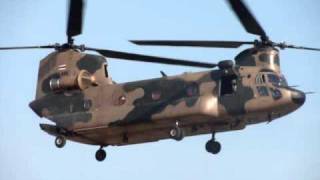 Thai Army Blackhawk Takeoff and Chinook landing [upl. by Aridnere]