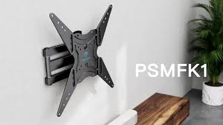 PERLESMITH PSMFK1 Full Motion TV Wall Mount for 26  60 Inch TVs [upl. by Elinet520]