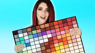 Die größte DROGERIE Lidschattenpalette 😱 200 Lidschatten von Makeup Revolution Ja ist clickbait [upl. by Tyrus56]