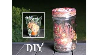 DIY Herbst Windlichter mit Glitzer  Autumn wind lights with glitter [upl. by Ledda]