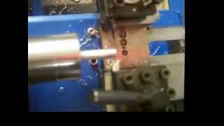 Toczenie gwintu cnc  mach3 gwint 125 obroty 800min Mach3 threading [upl. by Annaohj]