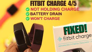 FitBit Charge 54 Not Holding Charge  Fixed Battery Drain Issue [upl. by Annaiek492]