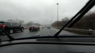 Driving from Downtown Toronto to Courtice Ontario in Rain [upl. by Satsoc390]