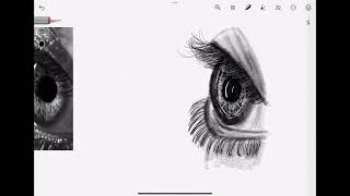 Drawing eye digitally [upl. by Heyra]