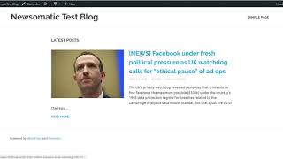 Newsomatic plugin  details about its advanced features  part I [upl. by Suoicerp]