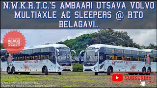 nwkrtc ambaari utsava volvo Multiaxle AC Sleepers inhouse built belagavi div rto registered [upl. by Chabot]