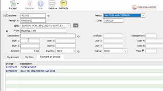 Using Credit Note overpayment to Pay New Invoice in Moneyworks [upl. by Delwin]