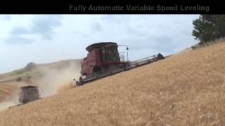 CaseIH combine equipped with Hillco Hillside Leveling Systems [upl. by Ynamrej]