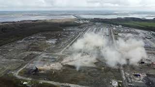 Anglesey Aluminium Chimney Demolition [upl. by Tatianna413]