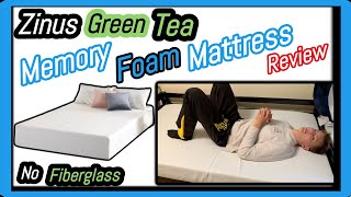 ZINUS 8Inch Green Tea Memory Foam Mattress Review and Unboxing [upl. by Eahs]