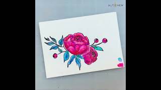 Use this peony stamp for your next card project [upl. by Aicirtap525]