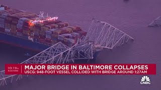 Baltimore bridge collapse latest Cargo ship crew issued a mayday call before the accident [upl. by Meris]