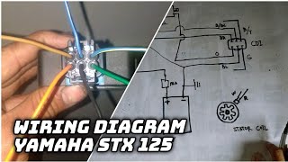 WIRING DIAGRAM CDI YAMAHA STX 125 TUTORIAL [upl. by Nylarak757]