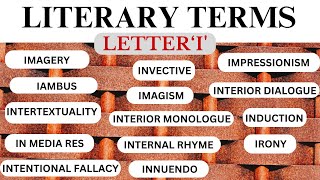 Literary term Series Letter I Dictionary of Literary Terms [upl. by Yeoj]