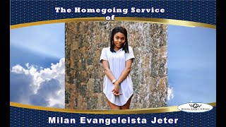 The Homegoing Service of Milan Evangeleista Jeter [upl. by Anilad852]