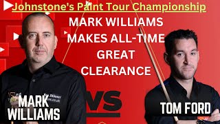 MARK WILLIAMS MAKES ALLTIME GREAT CLEARANCE  Johnstones Paint Tour Championship 2024  snooker [upl. by Anelahs]