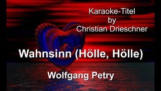 Wahnsinn Hölle Hölle Hölle  Wolfgang Petry  Karaoke [upl. by Yzus17]