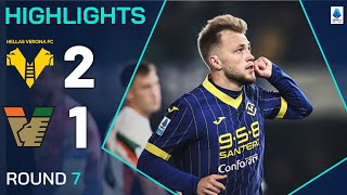 VERONAVENEZIA 21  HIGHLIGHTS  Verona win the derby  SERIE A 202425 [upl. by Atneuqal173]