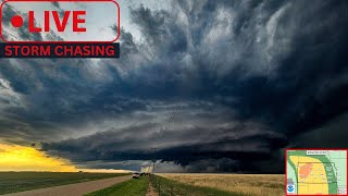 🔴 LIVE  Storm Chasing Supercell amp Tornado threat in western Kansas [upl. by Zalea492]