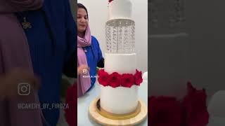 Wedding cakeshortsvideo shortsfeed cakerybyfiroza [upl. by Franzen792]