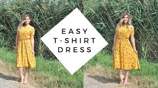 DIY Dress Tutorial  Sew a Dress without a Pattern [upl. by Arraeis]