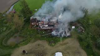 Burum Woonboerderij tot aan de grond toe afgebrand [upl. by Elke]