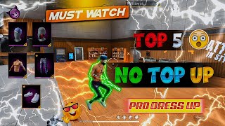 NEW NO TOP UP FREE DRESS COMBINATION LIKE LEGENDS FREE DRESS COMBINATION IN FREE FIRE  FF DRESS UP [upl. by Slrahc655]