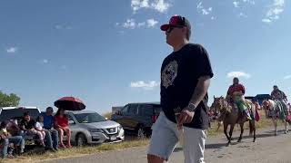 Beginning of Saturday morning parade during annual Crow Fair [upl. by Hakkeber]