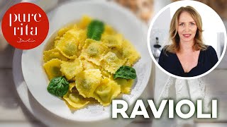 🍋 RAVIOLI selber machen 🌱 Ravioli mit Spinat Ricotta Füllung Rezept [upl. by Streeter]