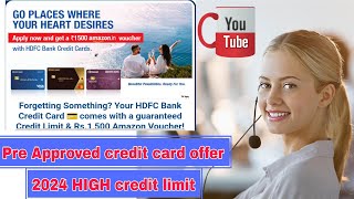 Hdfc Bank Pre Approved credit Offer 2024 [upl. by Allcot]