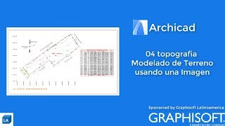 archicad topografia Modelado de terreno usando una imagen 🚵🧞 [upl. by Nosille]