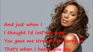 Leona Lewis  Footprints in the Sand  Lyrics [upl. by Gies]