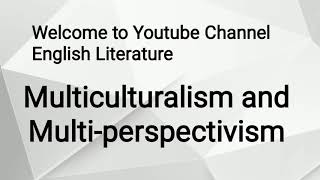 Multiculturalism and Multiperspectivism Urdu Hindi  Media and Culture Studies Urdu Hindi [upl. by Nevah]