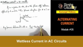 Class 12 Physics  Alternating Current  35 Wattless Current in AC Circuits  For JEE amp NEET [upl. by Dimphia]