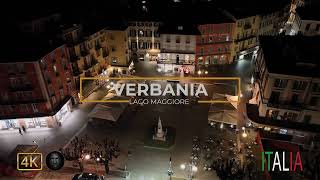 VERBANIA DRONE VIEW  ITALIA NIGHT VIEW 4K [upl. by Anilejna]