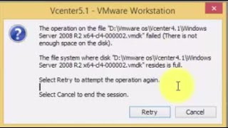 Operation on file vmdk failed [upl. by Nebur905]
