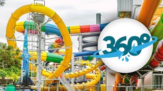 360° VR Kristall Palm Beach  All Water Slides 2022 POV [upl. by Cyrille]