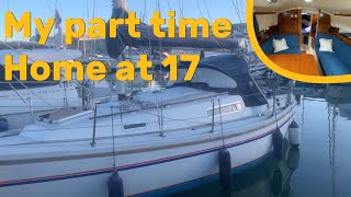 A tour of my parttime floating home  17 year old  Sadler 26 [upl. by Danika309]