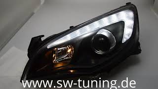 SWDRL Scheinwerfer Opel Astra J 0914 5Türer LED Tagfahrlicht R87 black SWTuning [upl. by Hgielsel725]