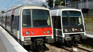 RER B Départ d’un Mi84 et arrivée d’un mi7984 à DenfertRochereau [upl. by Ecarg]