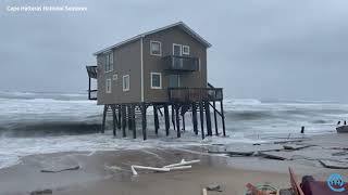 Officials on scene of collapsing houses into ocean in Rodanthe NC [upl. by Enej47]