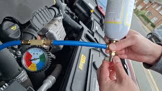 How to Apply Stop Leak AntiLeak Leak Sealant to Peugeot 3008 Air Con with R1234yf [upl. by Anoi]